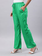 Souchii Green Liva Palazzos - Distacart