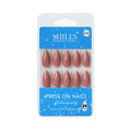 shills professional reusable press on nails almond spn626