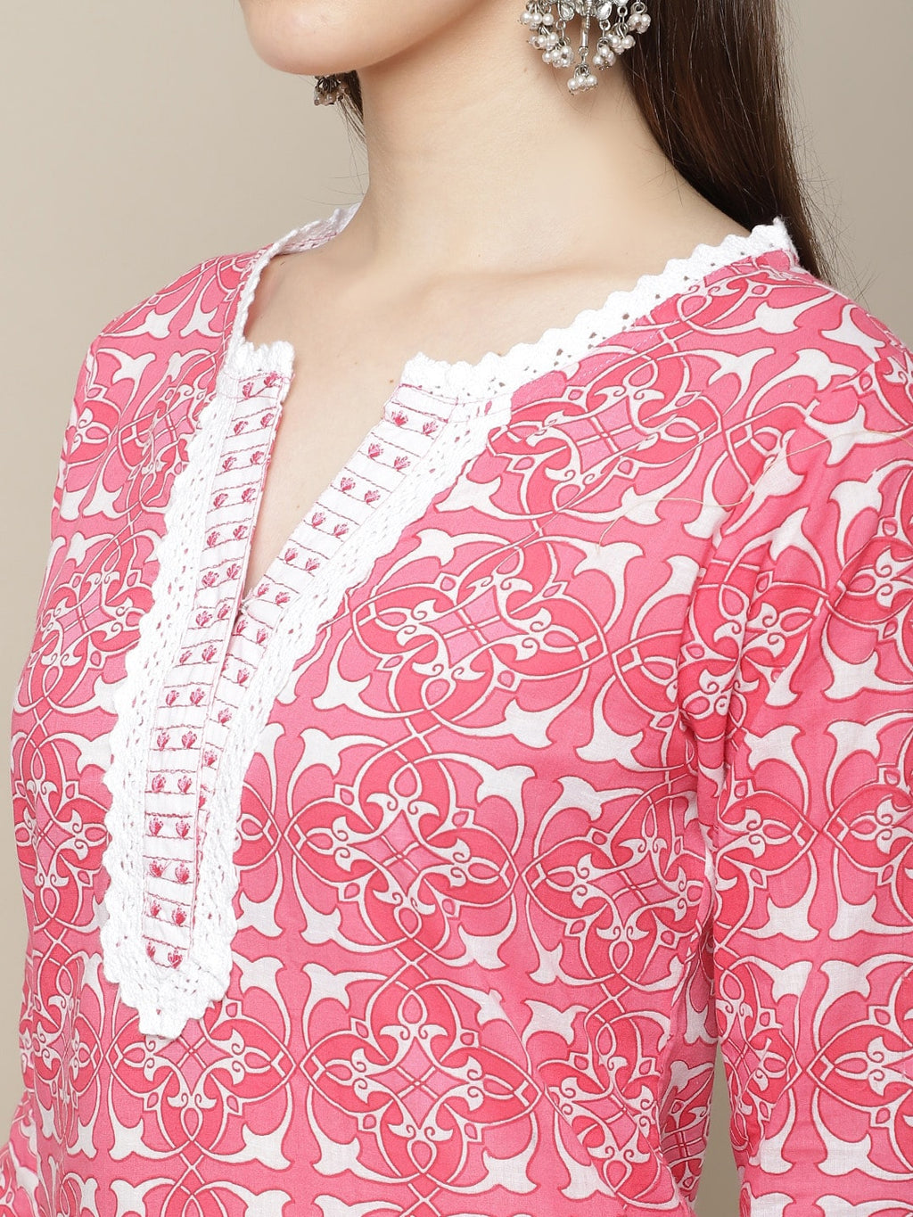 Sangria Women Ethnic Motifs Printed Pure Cotton Kurta with Trousers & With Dupatta