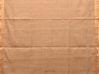 Fawn Khadi Cotton Handloom Saree with Plants Pallu Design - Global Threads
