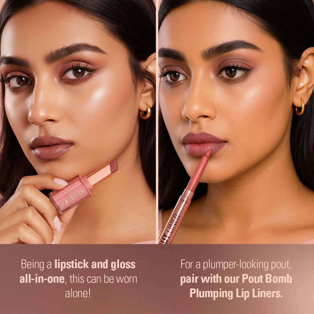 Makeup Revolution Pout Lip Gloss Stick - Toasted Caramel - Distacart
