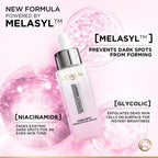 L'Oreal Paris Glycolic Bright 8% [Melasyl + Niacinamide] Face Serum For Brightening Dark Spots - Distacart