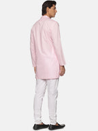 Sethukrishna Men Pink Pure Cotton Kurta with Pyjamas - Distacart