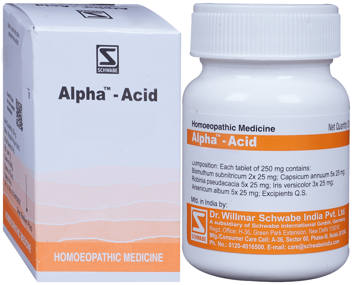 Dr. Willmar Schwabe India Alpha Acid Tablets - Distacart