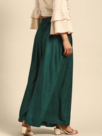 TAG 7 Women Flared Elasticated Ethnic Palazzos