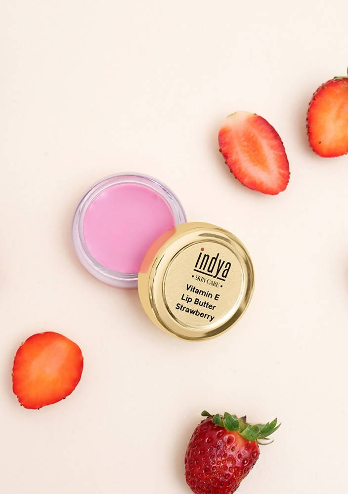 Indya Vitamin E Lip Butter - Strawberry