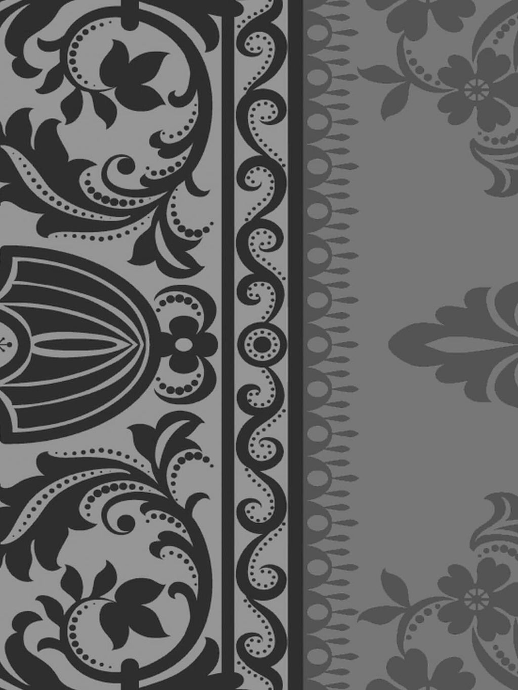 Dreamscape Grey & Black Ethnic Motifs 144 TC Bedsheet with Pillow Covers - Distacart
