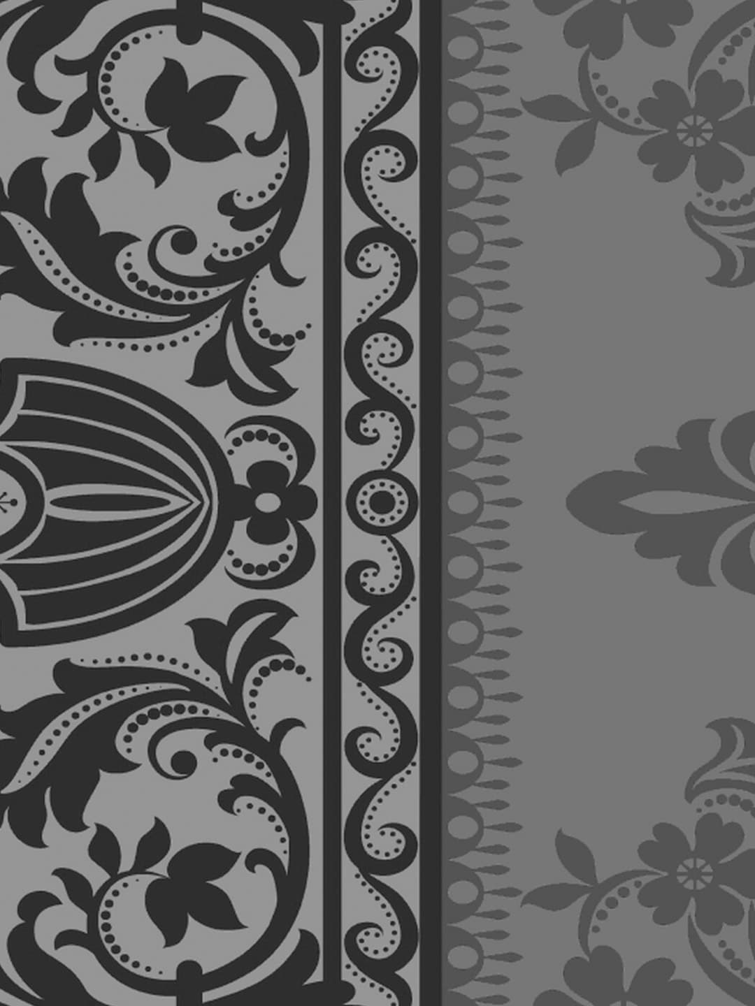 Dreamscape Grey & Black Ethnic Motifs 144 TC Bedsheet with Pillow Covers - Distacart