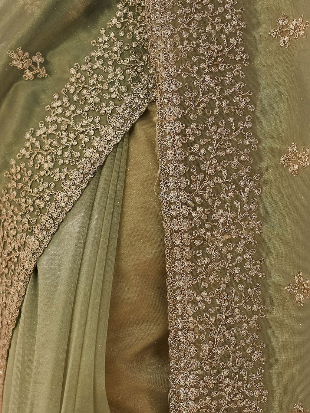 kasee Floral Zardozi Supernet Designer Saree
