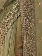 kasee Floral Zardozi Supernet Designer Saree