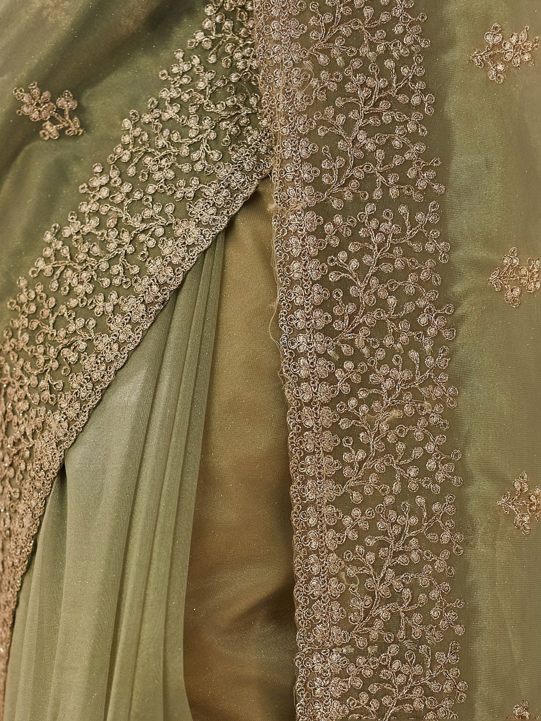 kasee Floral Zardozi Supernet Designer Saree
