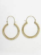 NVR Women Golden Full Circular Hoop Earrings - Distacart