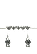 Mominos Fashion Johar Kamal Silver-Plated Brass Finish Floral Desgin Choker For Women - Distacart