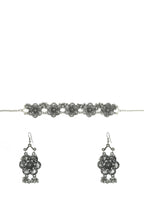 Mominos Fashion Johar Kamal Silver-Plated Brass Finish Floral Desgin Choker For Women - Distacart