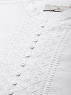 House of Pataudi Ethnic Motifs Embroidered Thread Work Pure Cotton Jashn Kurta