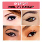Matt Look Single Stroke Super Glide 24 Hours Water Proof Smudge Proof Eyeliner Kohl Kajal - Jet Black - Distacart