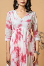 Joban Fashion Magenta Tie & Dye Kurta Pant Set - Distacart