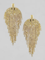 Tokyo Talkies Gold-Toned Contemporary Drop Earrings - Distacart