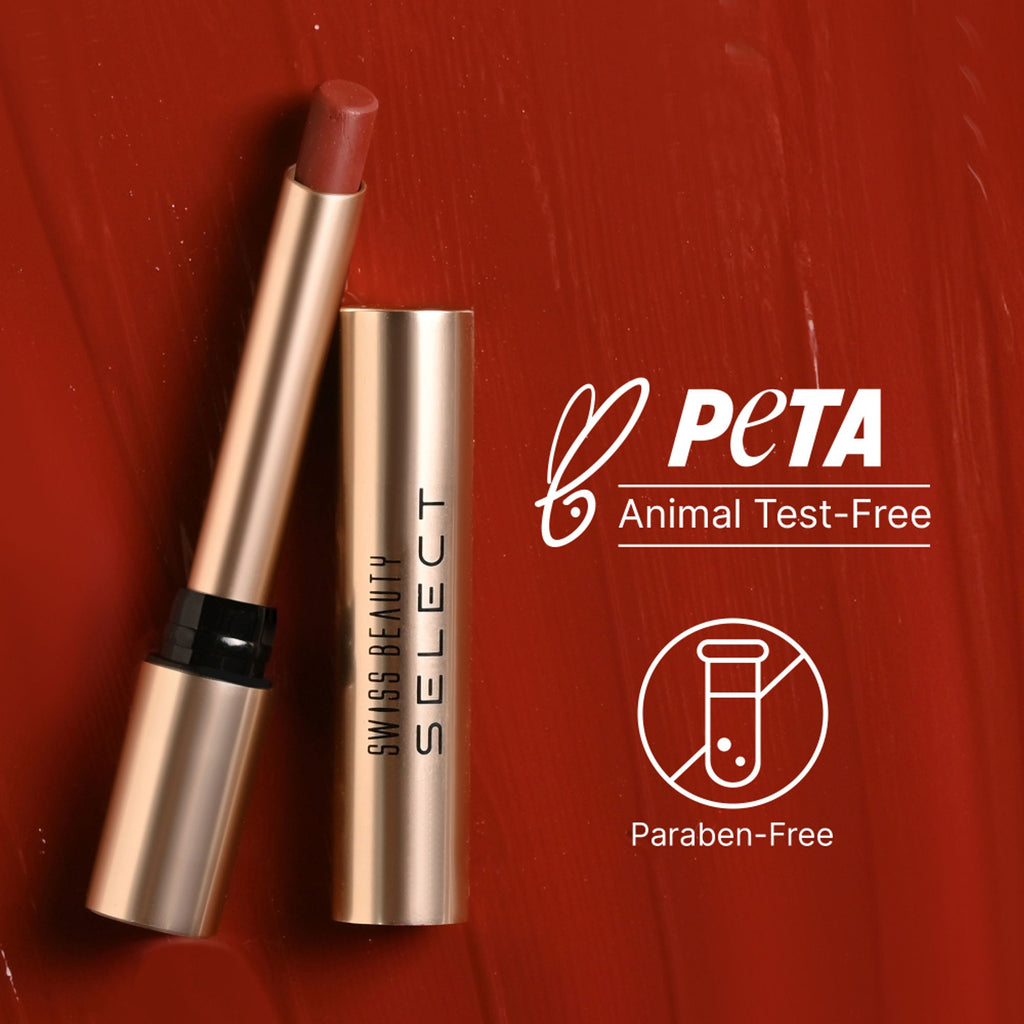 Swiss Beauty Select High On Shine Lipstick - Confident Cinnamon - Distacart