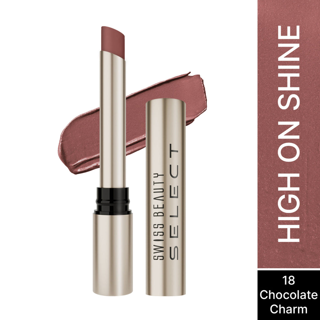 Swiss Beauty Select High On Shine Lipstick - Chocolate Charm