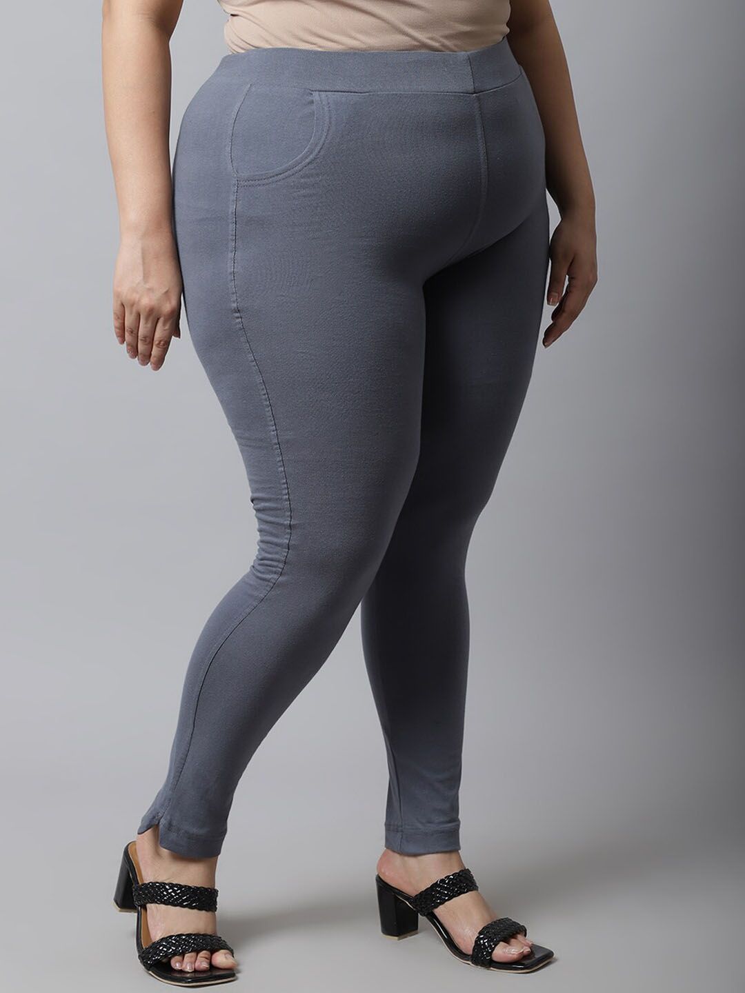 TAG 7 Women Plus Size Cotton Ankle Length Leggings