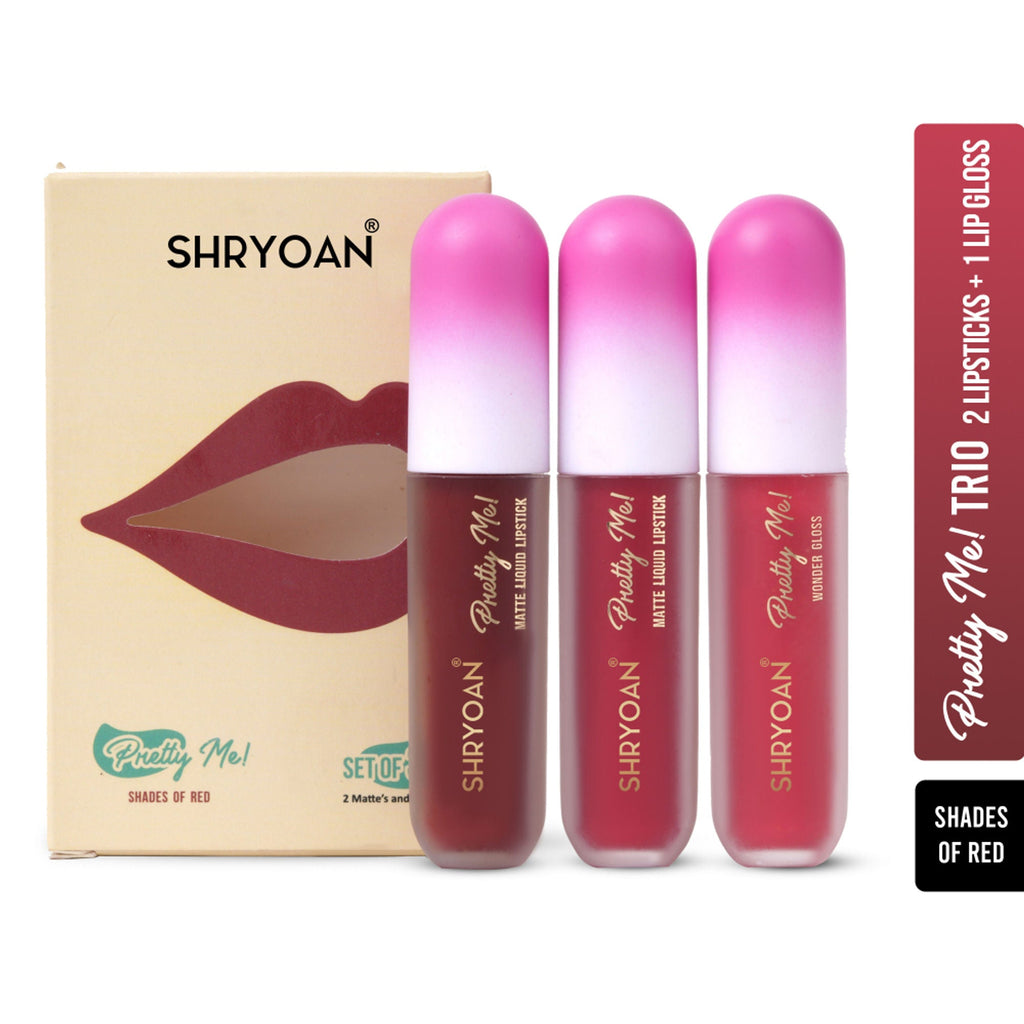 Shryoan Pretty Me! Liquid Matte Lipsticks & Lip Gloss - Red