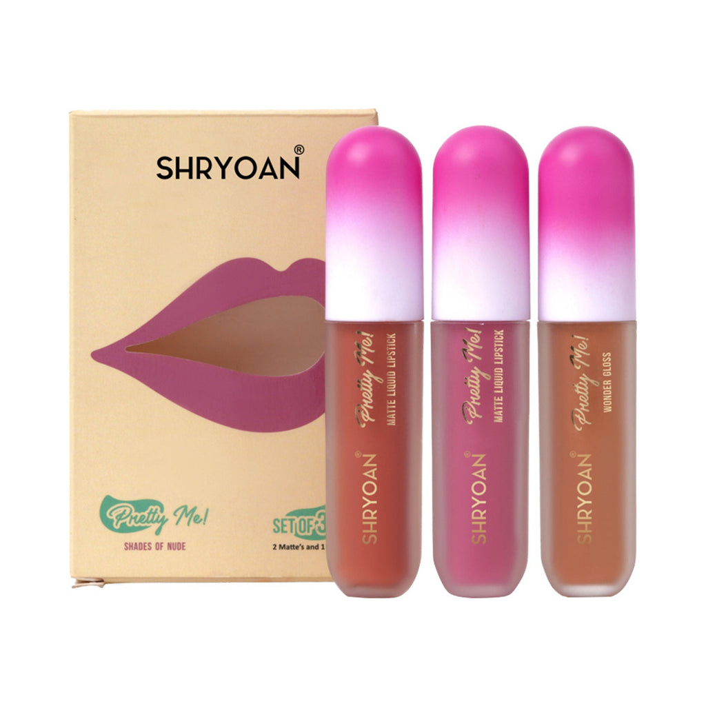 Shryoan Pretty Me! Liquid Matte Lipsticks & Lip Gloss - Nude