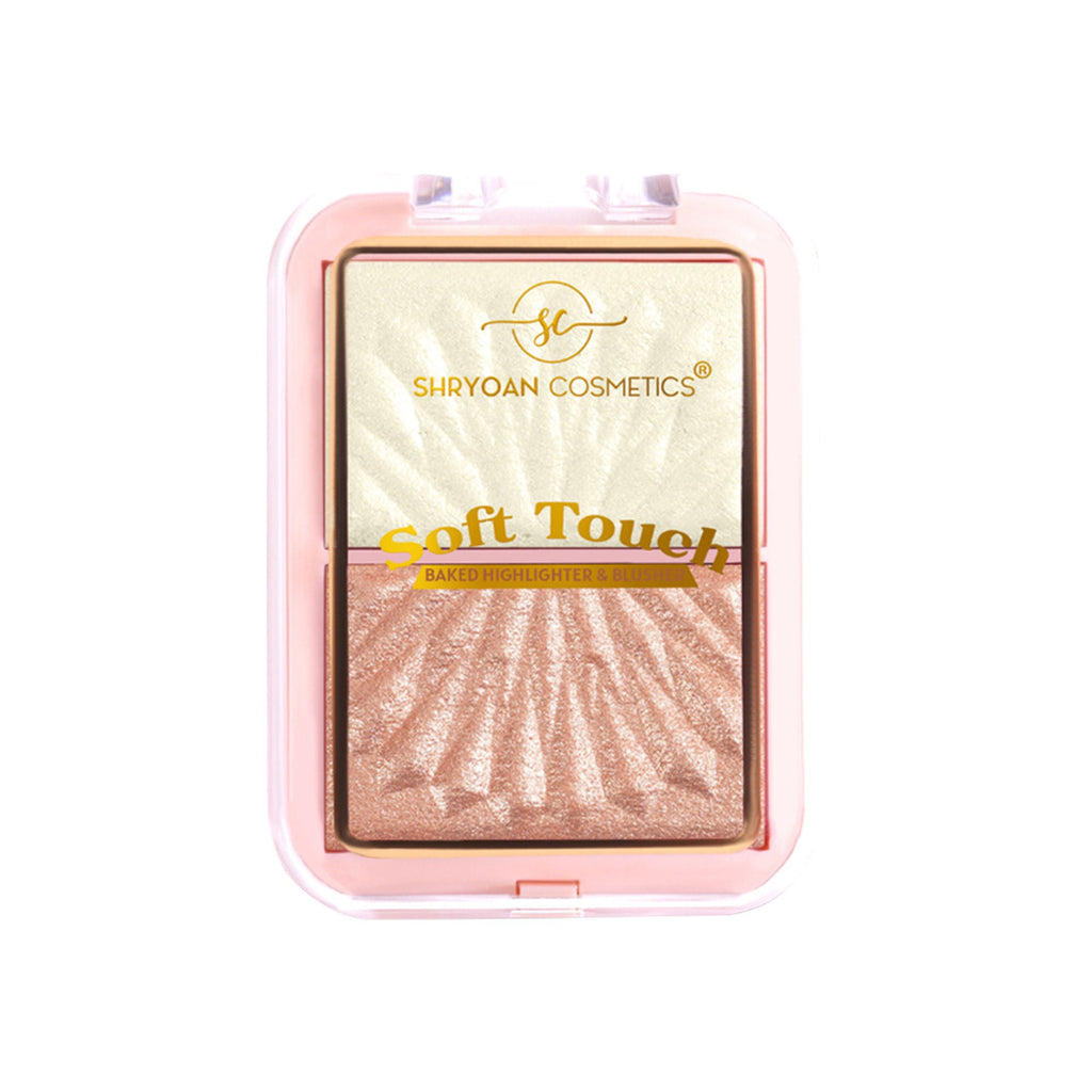 Shryoan Soft Touch Baked Shimmery Finish Highlighter & Blush Palette - 2
