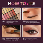 Shryoan Set of 30 Colorful Shimmer Eyeshadow & Compact - 1