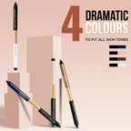 Shryoan Shimmery Dual Kajal with Sharpener - Black-Brown - Black-blue - Distacart