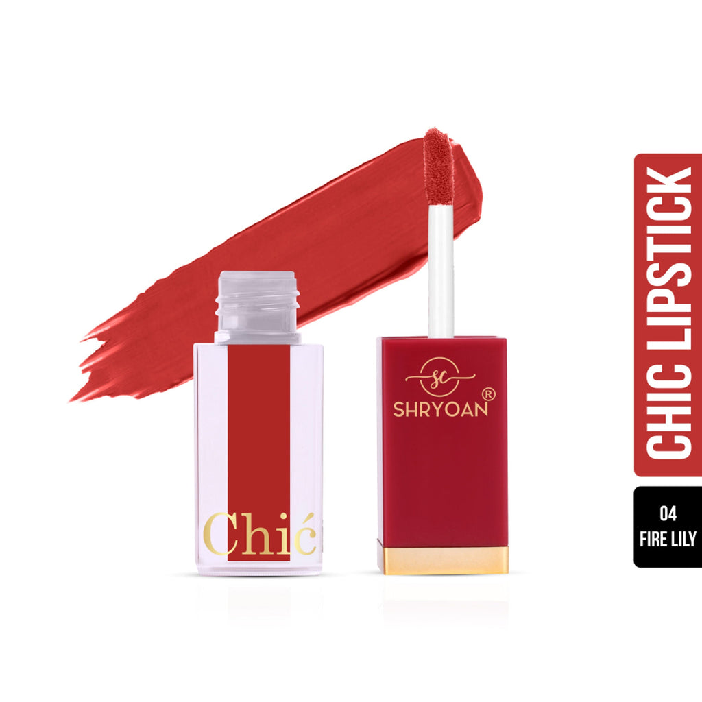 Shryoan Chic Velvet Matte Liquid Lipstick - Fire Lily-04