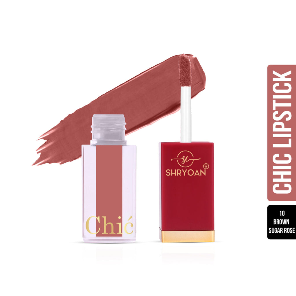 Shryoan Chic Velvet Matte Liquid Lipstick - Brown Sugar Rose-10