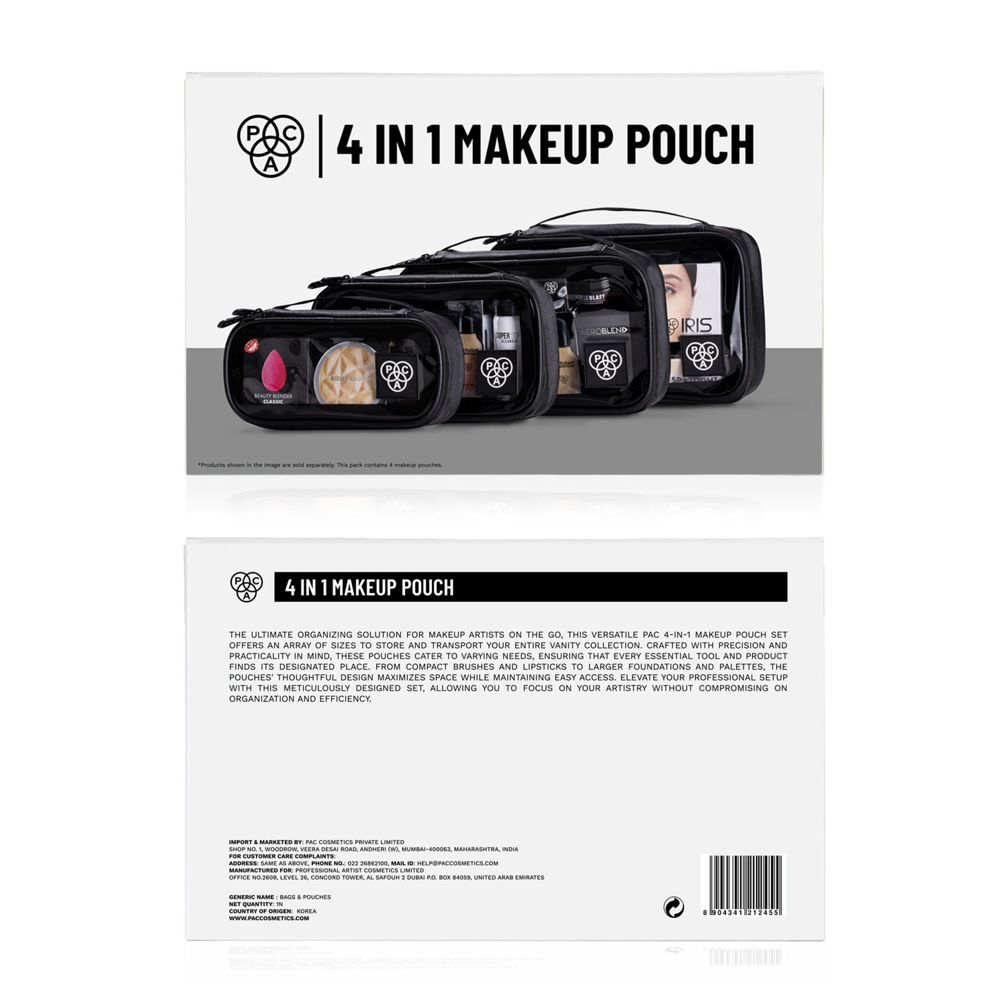 PAC Studio 4 in 1 Makeup Pouch