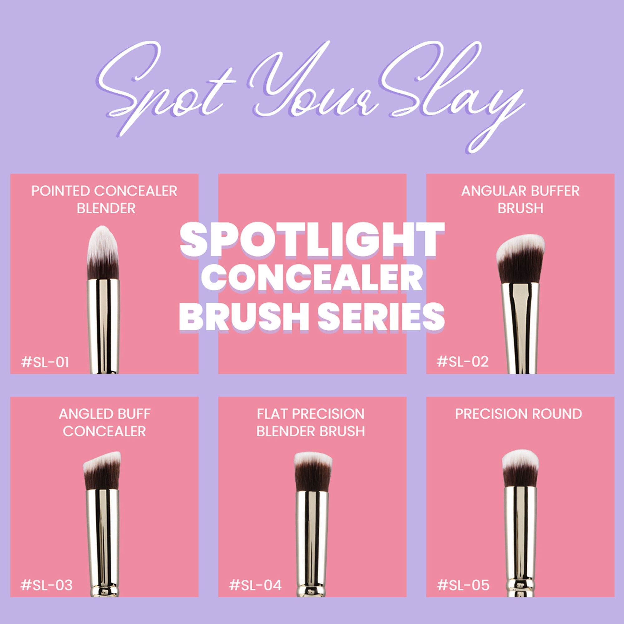 PAC Studio Spotlight Concealer Series (5 Brushes)