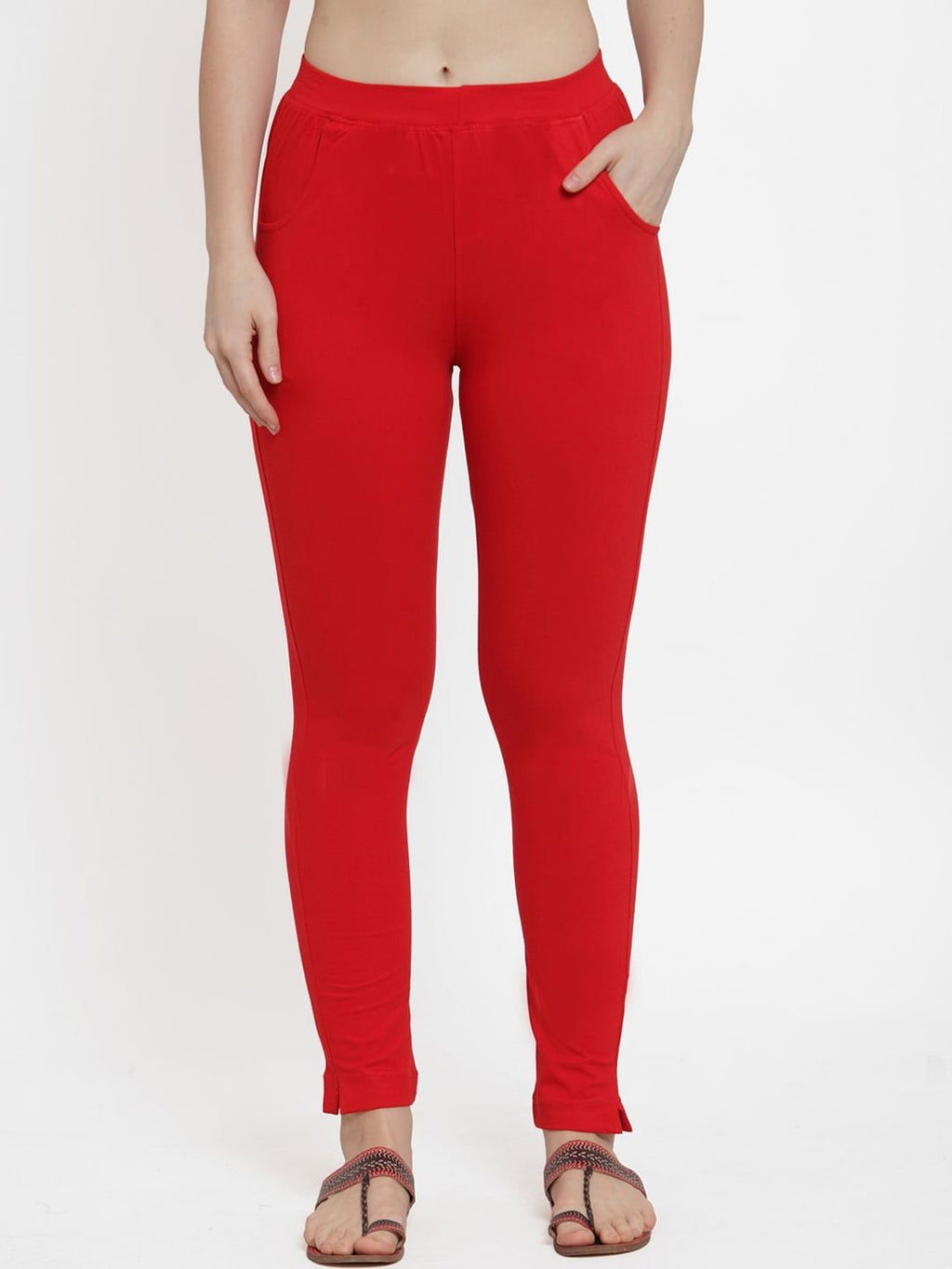 TAG 7 Women Pack Of 2 Solid Ankle-Length Straight-Fit Leggings