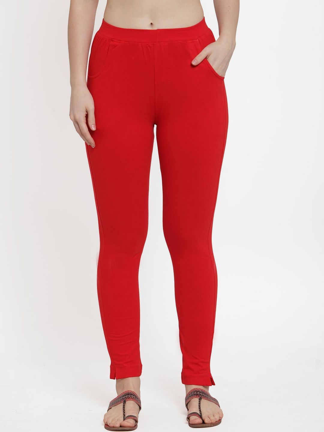 TAG 7 Women Pack Of 2 Solid Ankle-Length Straight-Fit Leggings