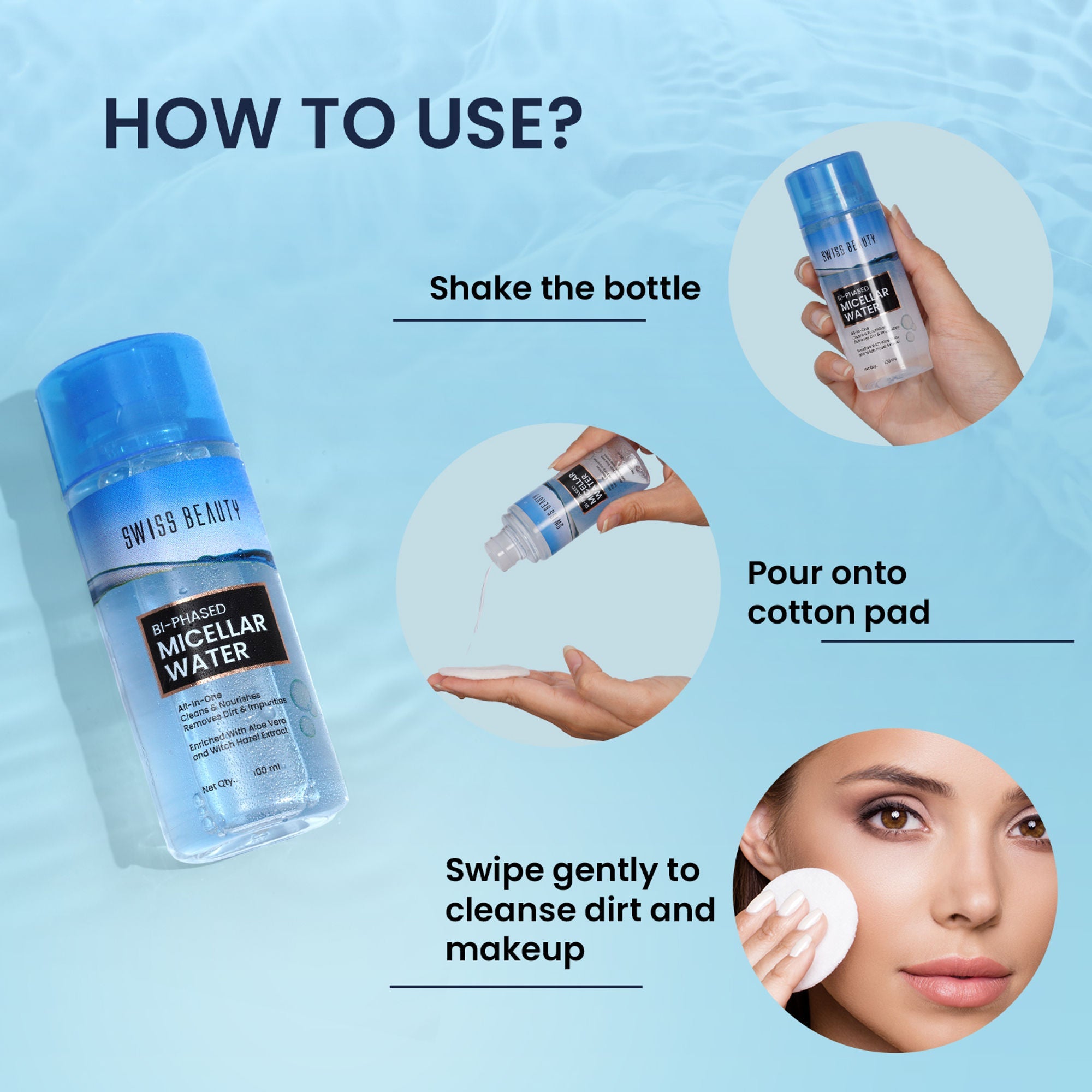 Swiss Beauty Bi-Phased Micellar Cleansing Water - Distacart