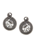 Cardinal Silver-Toned Black Colored Oxidized Choker Jewellery Set - Distacart