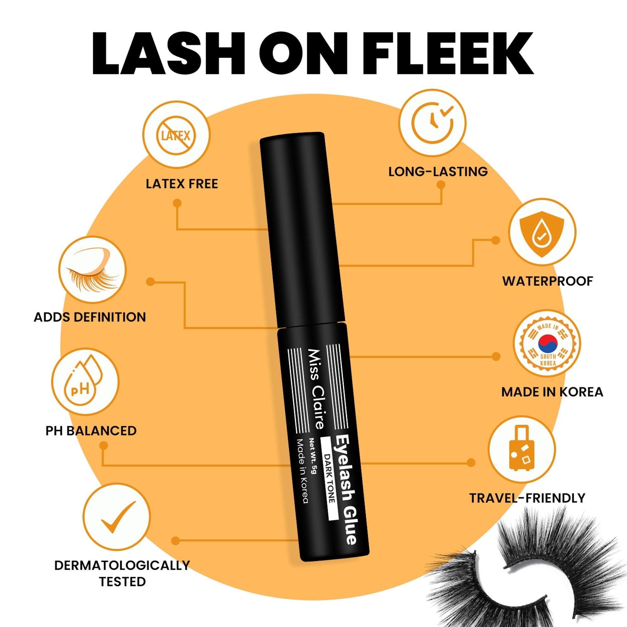 Miss Claire Eyelash Glue - Dark Tone