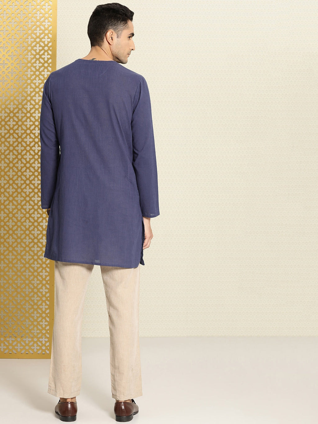 House of Pataudi Rozana Pure Cotton Angrakha Kurta