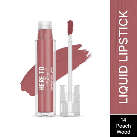 Swiss Beauty Select Here To Stay Kiss Proof Liquid Matte Lipstick With Vitamin E - 14 Peach Wood