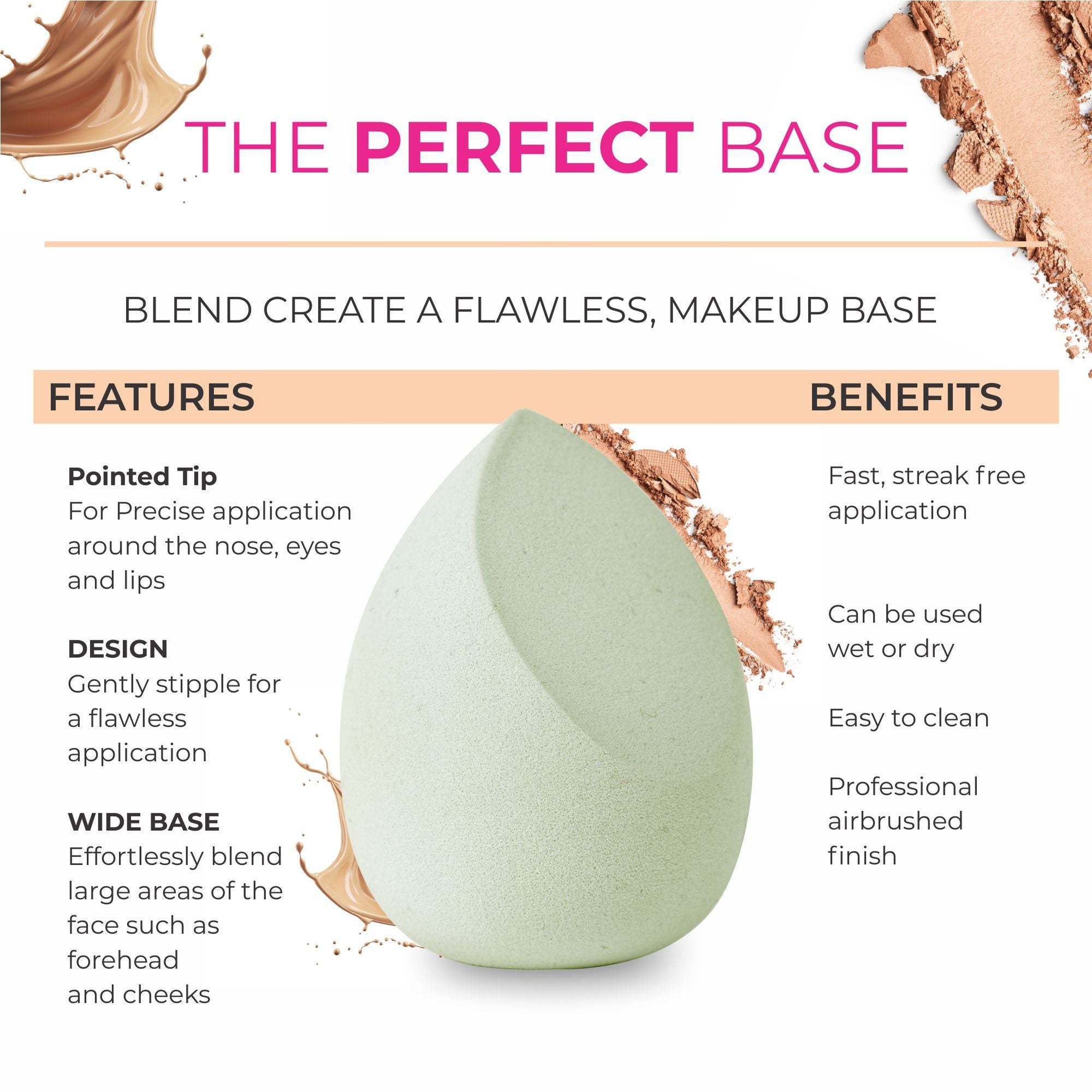 Swiss Beauty Makeup Buddy Beauty Blender - Green - Distacart