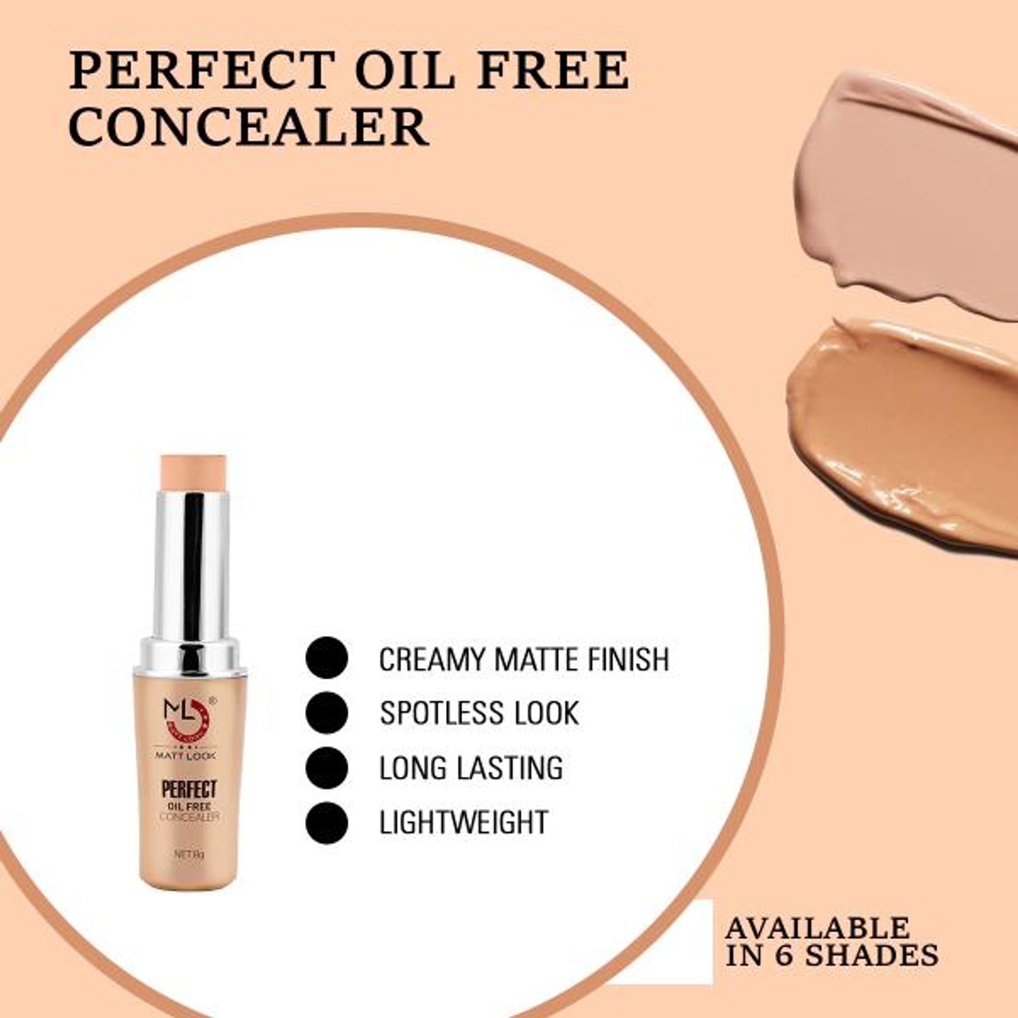 Matt Look Perfect Oil Free Concealer - Light Sweep