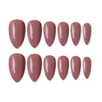 shills professional reusable press on nails almond spn607