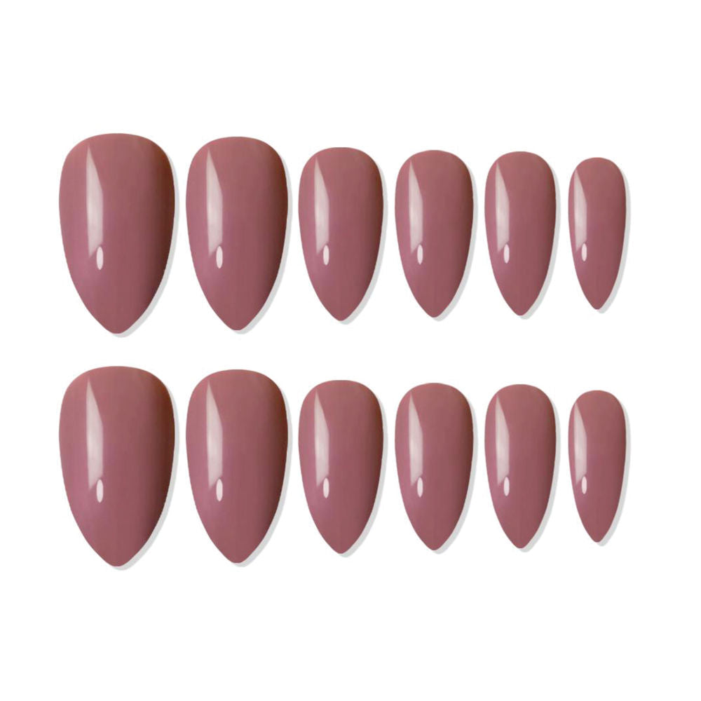 shills professional reusable press on nails almond spn607