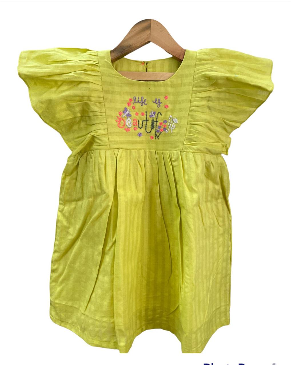 ArthLife Neon Beautiful Embroidered Dress