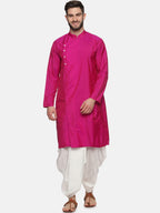 Sethukrishna Men Rose Angrakha Kurta with Dhoti Pants - Distacart