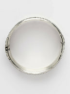 NVR Women's Silver-Toned German Silver Oxidised Kada Bangle - Distacart