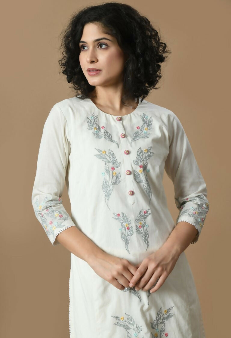 Joban Fashion White Cotton Kurta Set