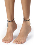 NVR Women's Evil Eye Adjustable Black Anklets - Distacart